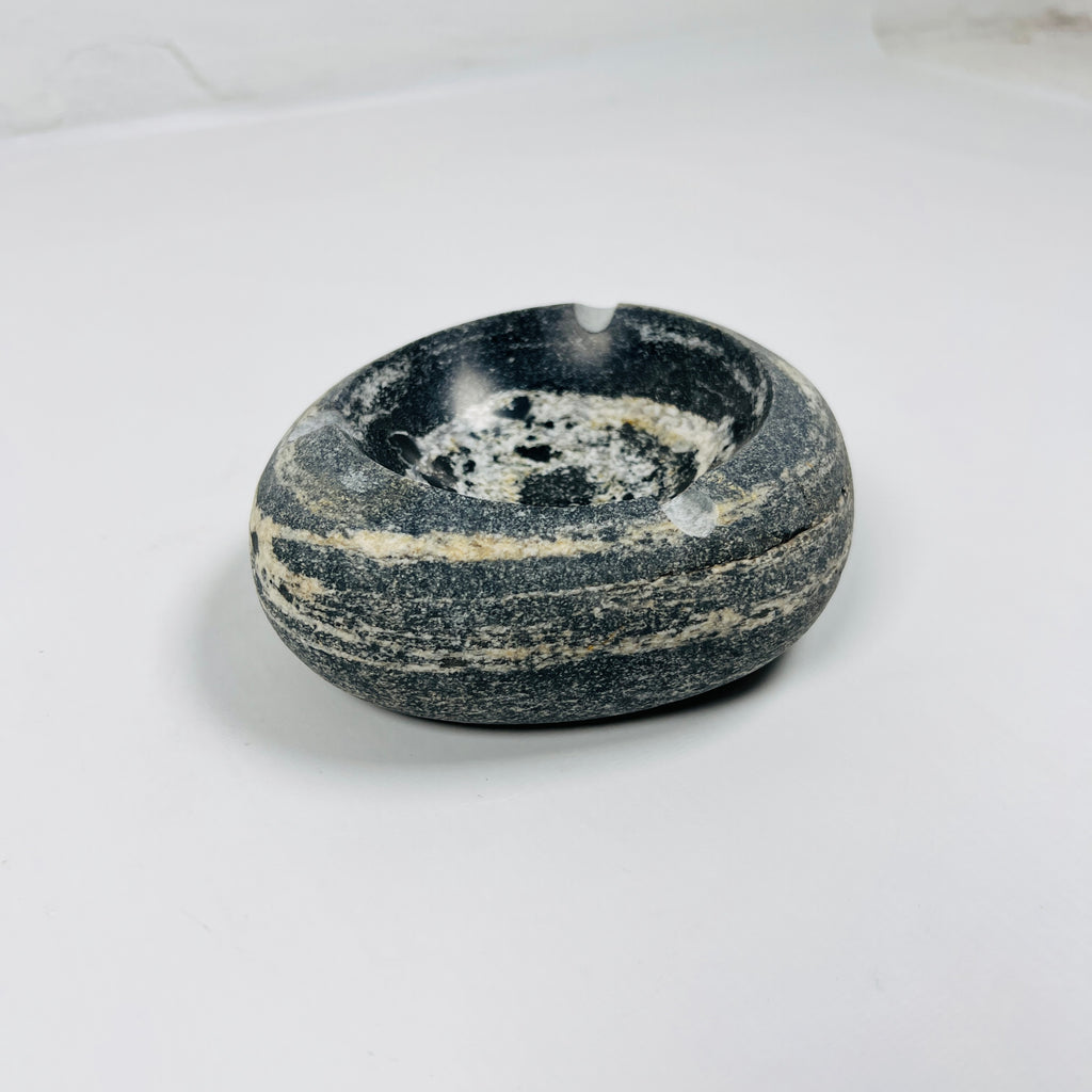 River Stone Zebra Swirls Ash Tray