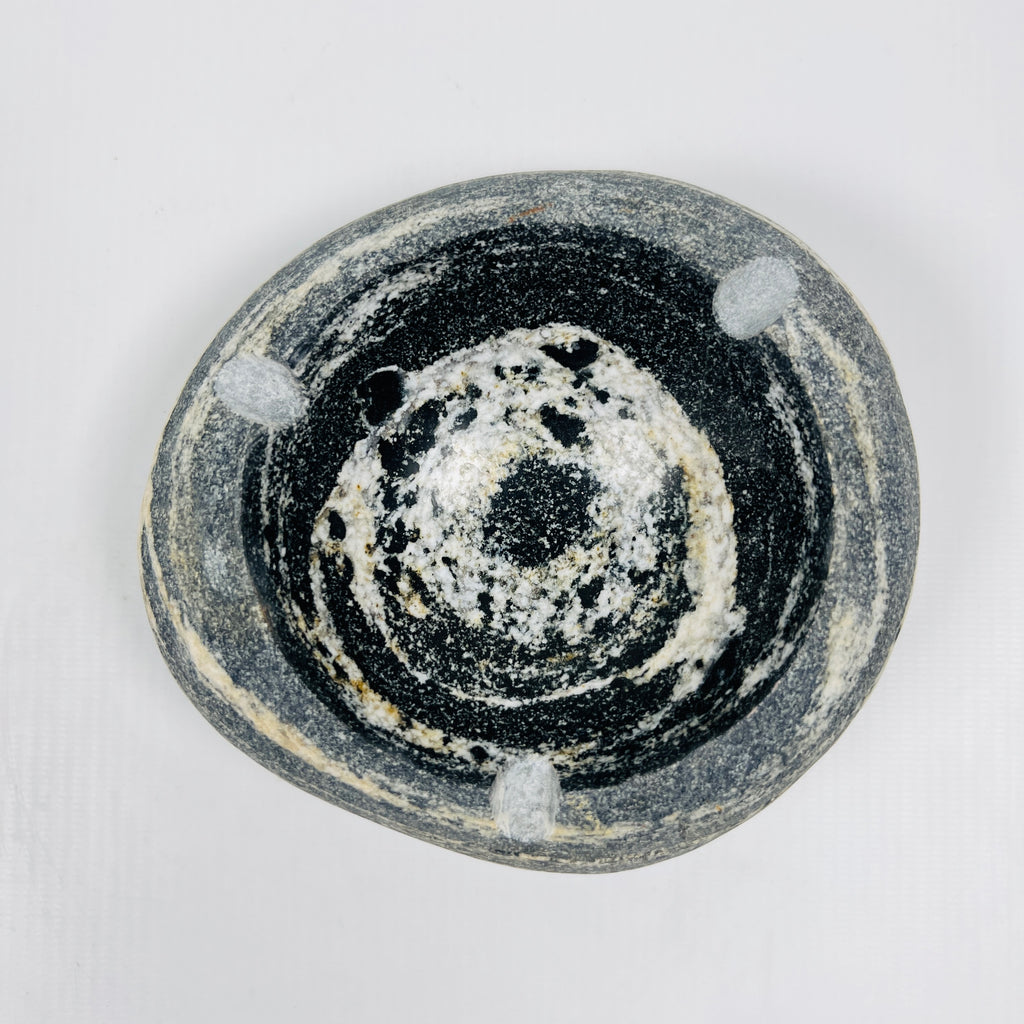 River Stone Zebra Swirls Ash Tray