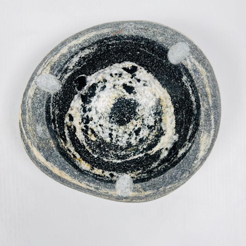 River Stone Zebra Swirls Ash Tray