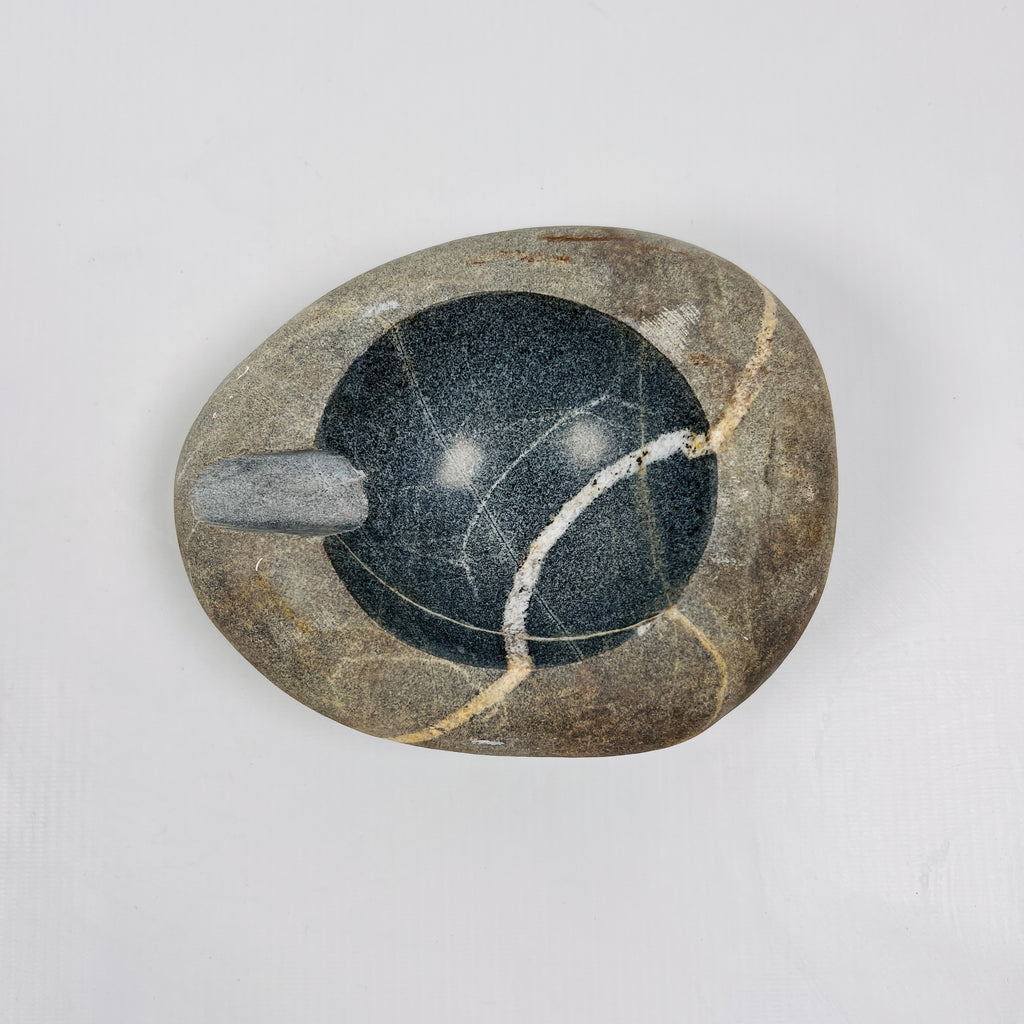 River Stone Deep Green Struck Ash Tray