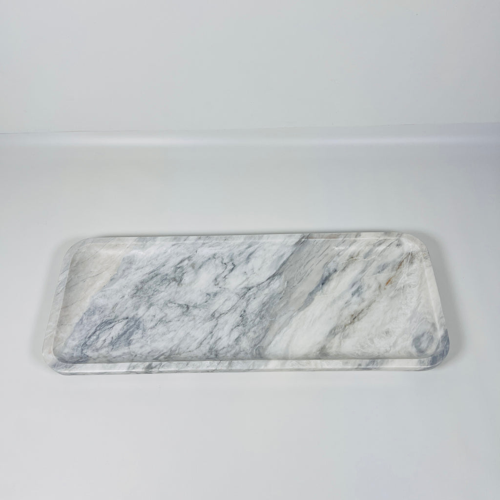 Zenith Gray Marble Tray