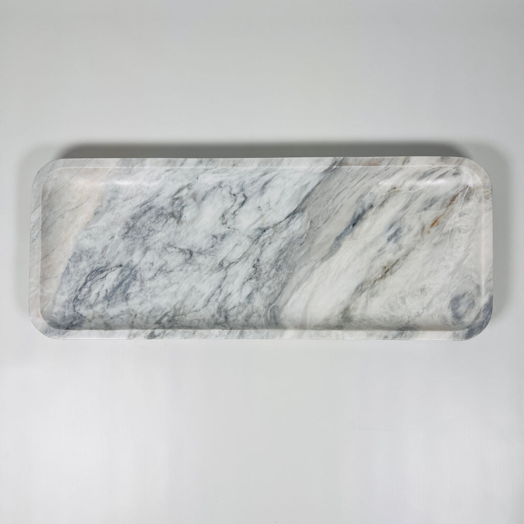 Zenith Gray Marble Tray