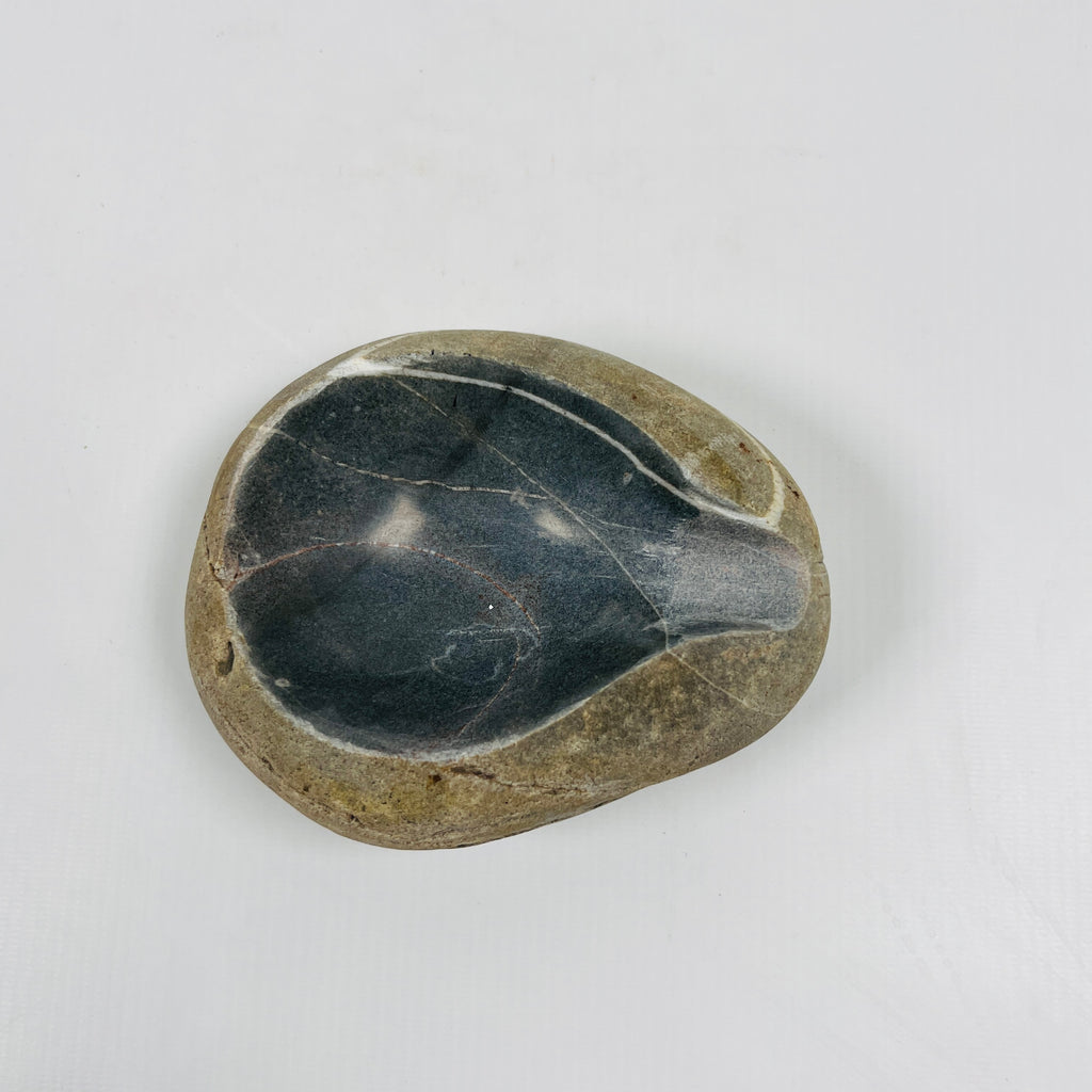 River Stone Dark Grey Lined Ash Tray