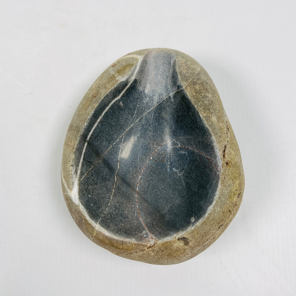 River Stone Dark Grey Lined Ash Tray