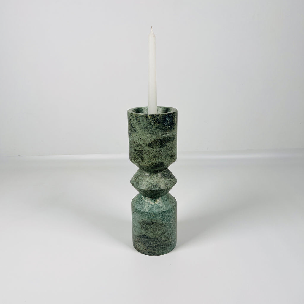 Prism Curve Jungle Green Candle Stand