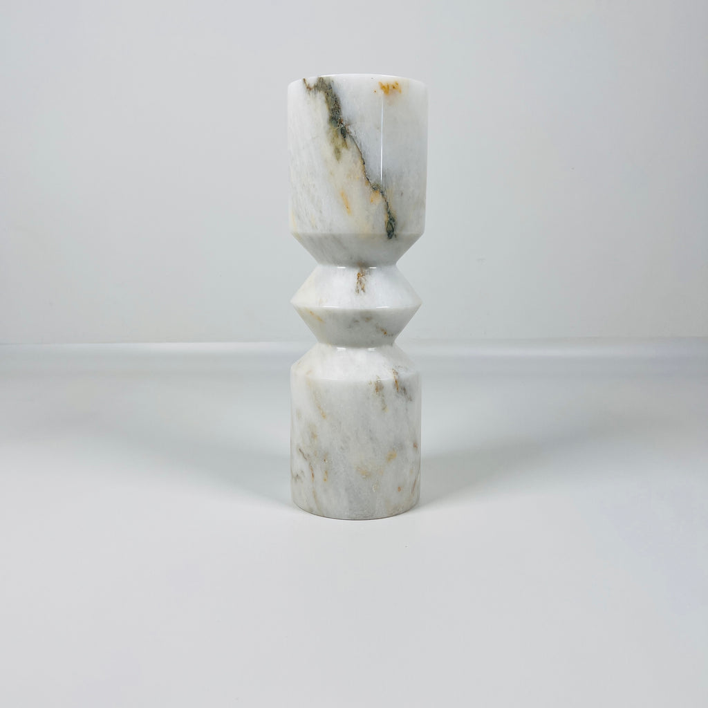 Cheetah White Crested Curve Candle Stand