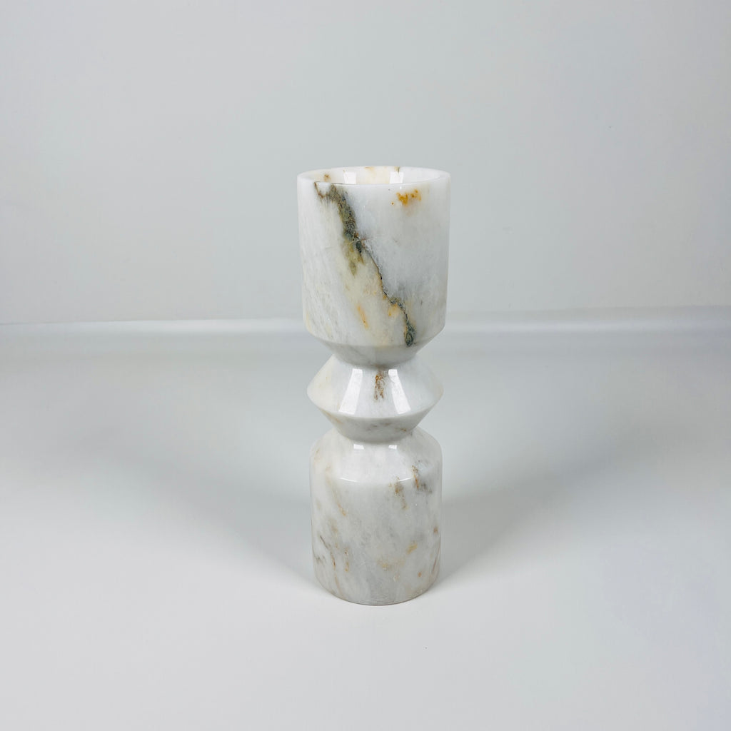 Cheetah White Crested Curve Candle Stand