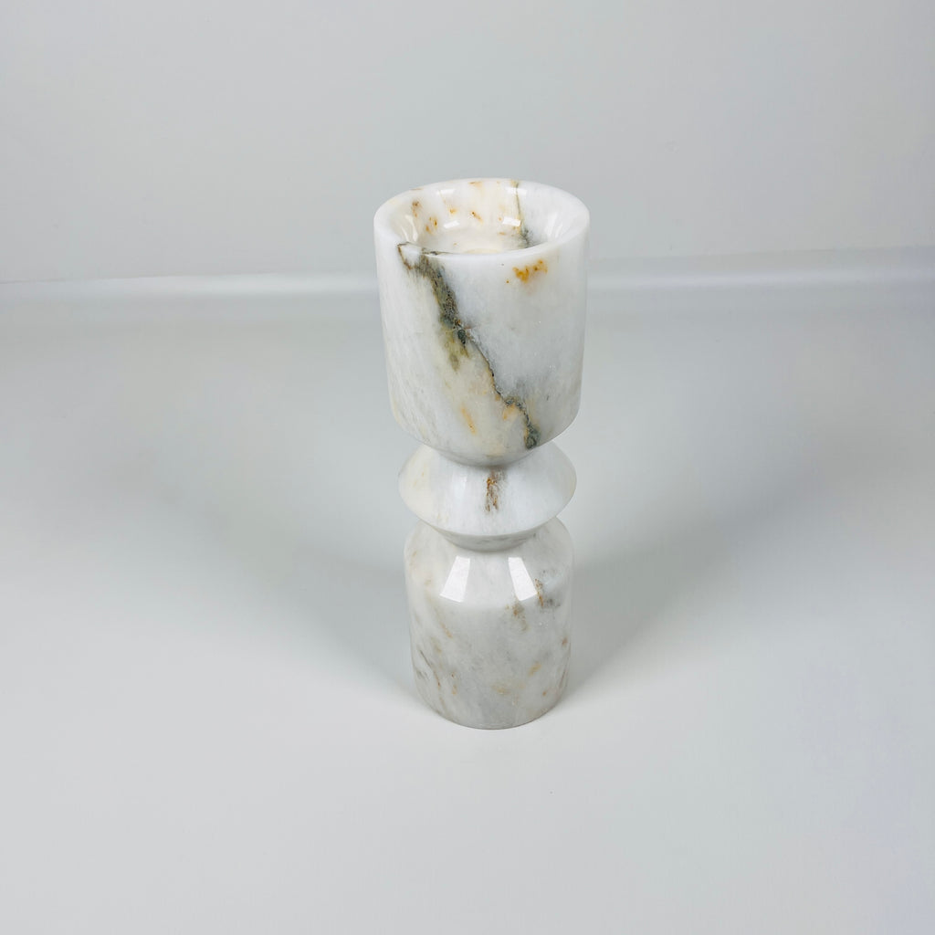 Cheetah White Crested Curve Candle Stand