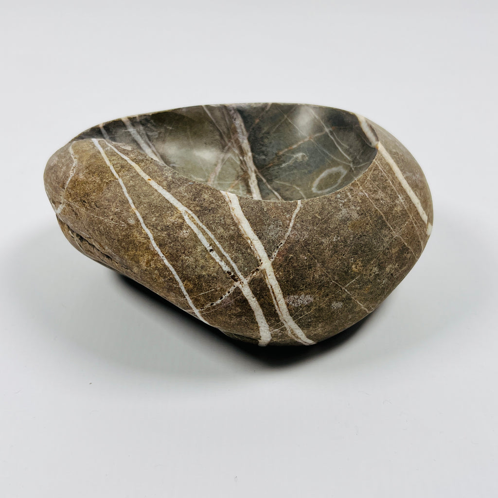 River Stone Brown Lined Ash Tray