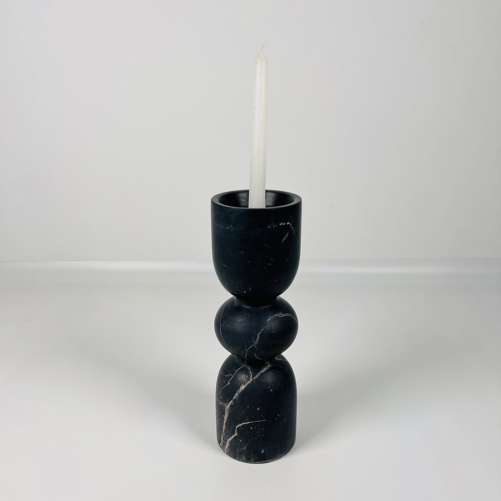 Taxila Stone Contour Curve Candle Stand