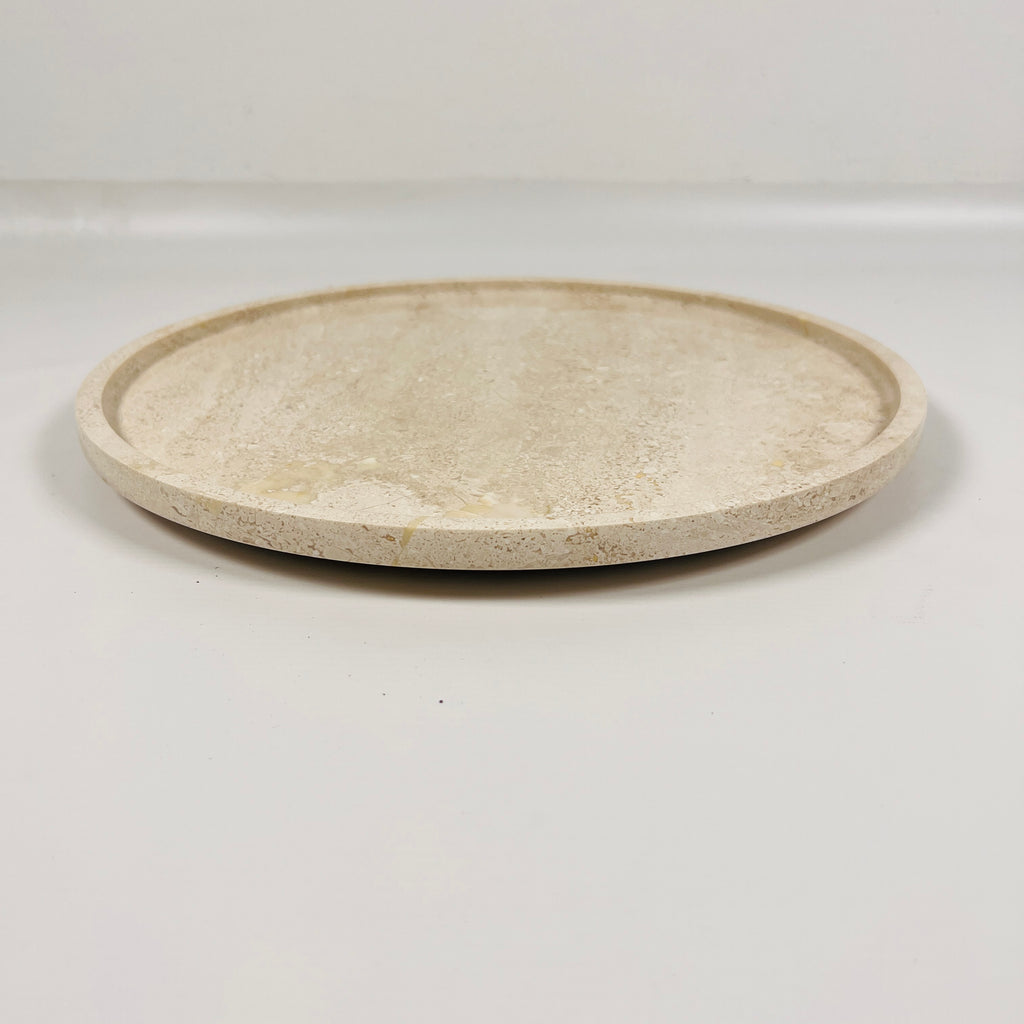 Beige Travertine Plate(Large)