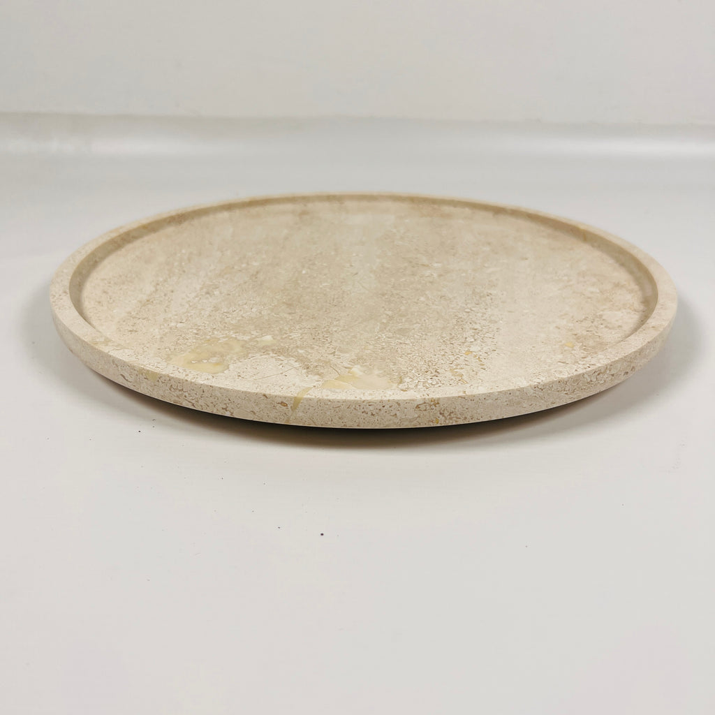 Beige Travertine Plate(Large)