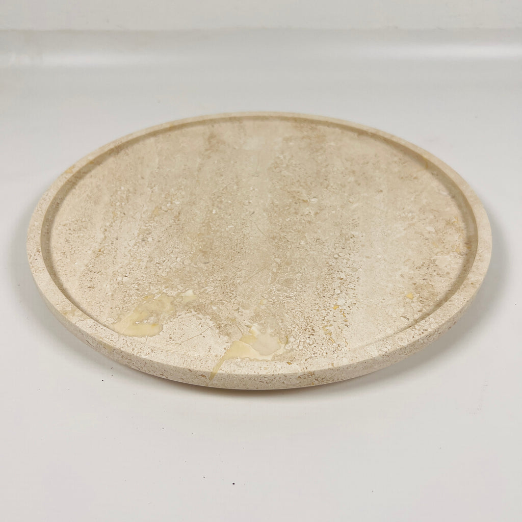 Beige Travertine Plate(Large)