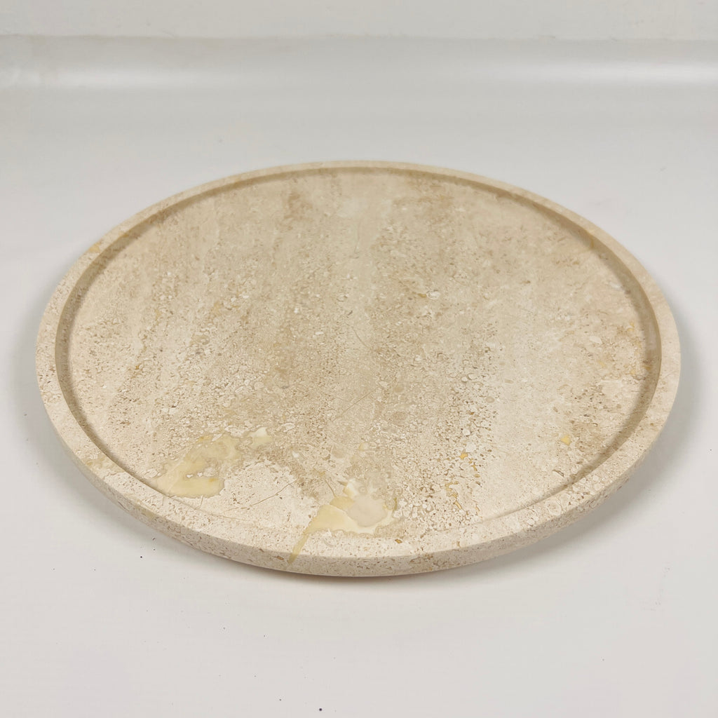 Beige Travertine Plate(Large)