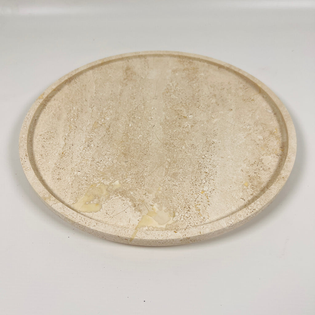 Beige Travertine Plate(Large)