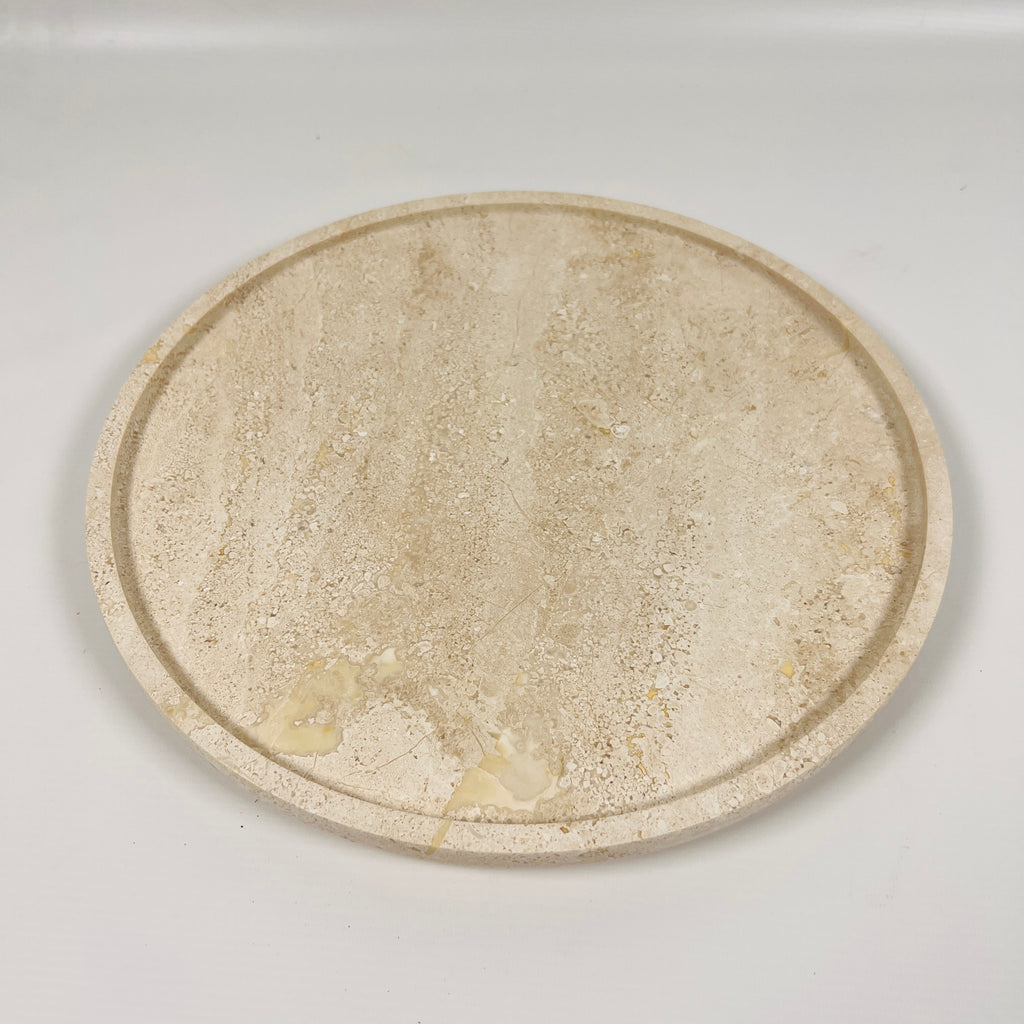 Beige Travertine Plate(Large)