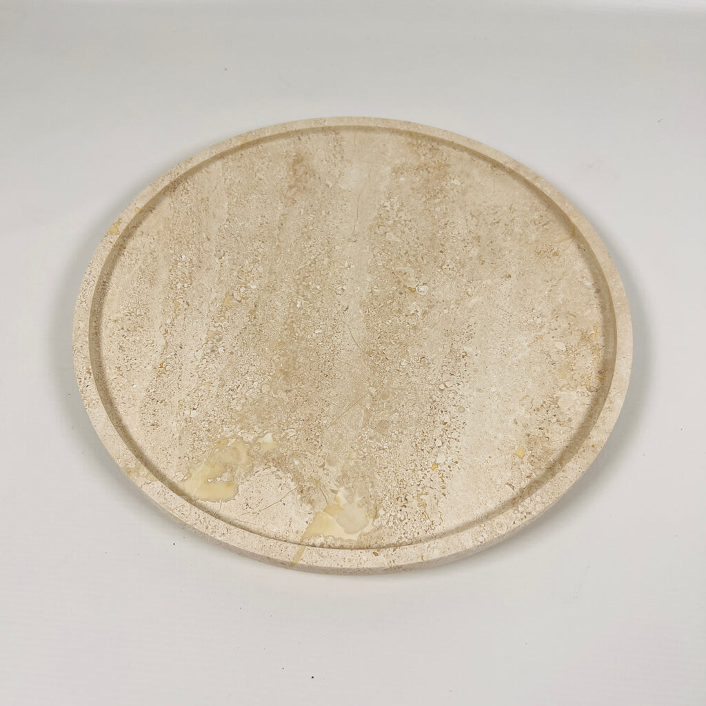 Beige Travertine Plate(Large)