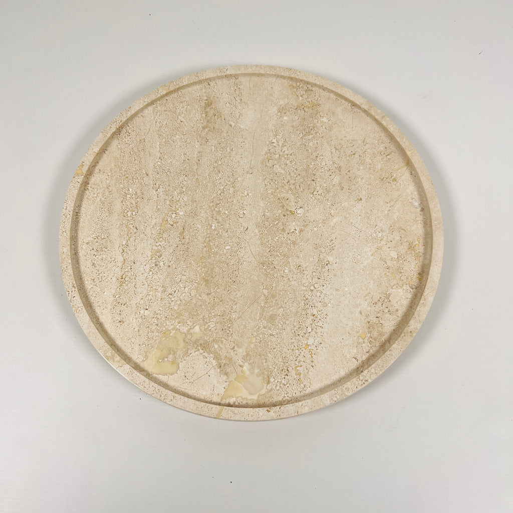 Beige Travertine Plate(Large)