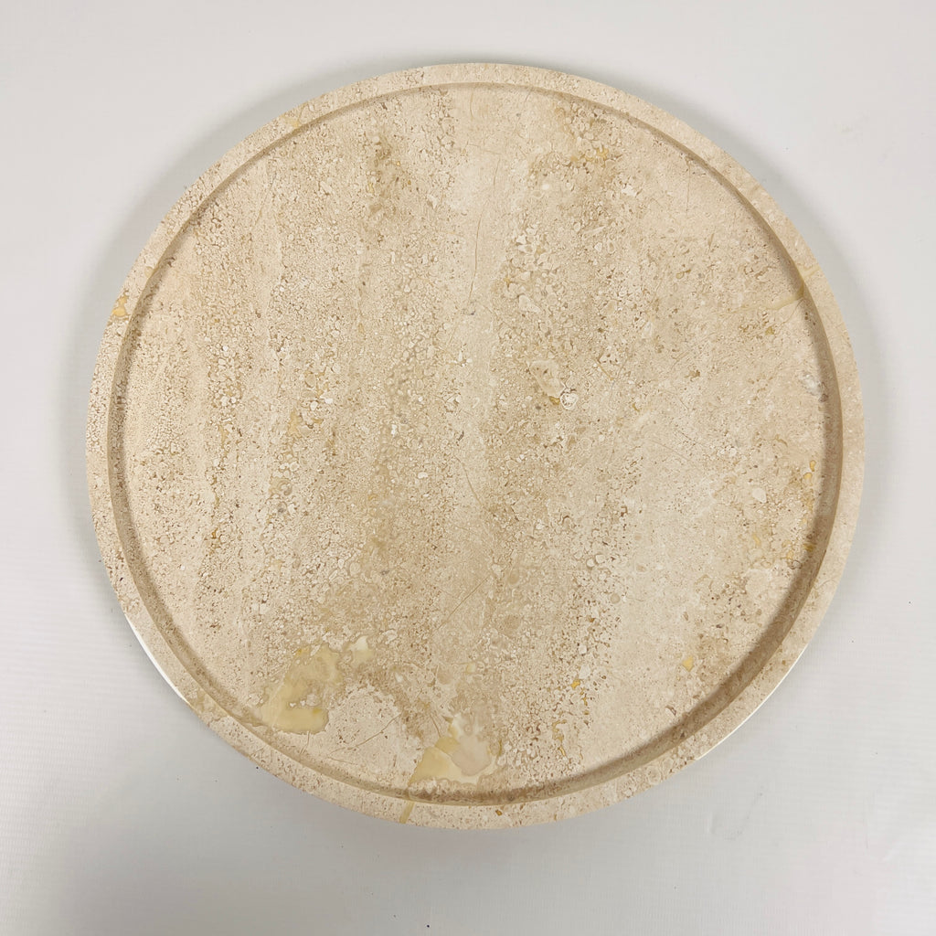 Beige Travertine Plate(Large)