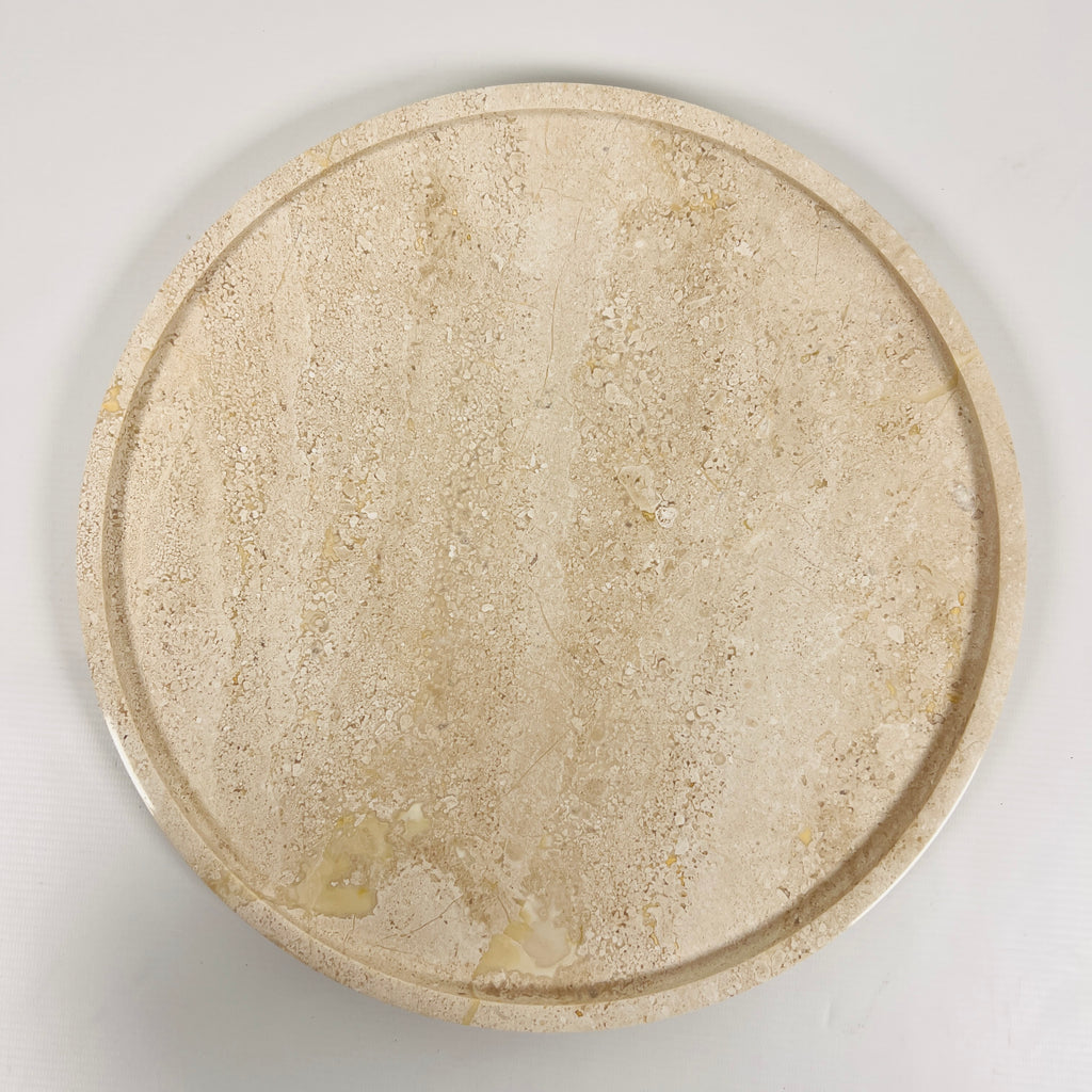 Beige Travertine Plate(Large)