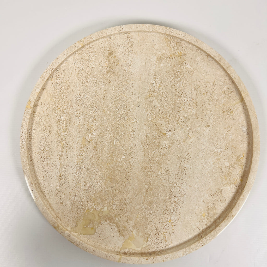 Beige Travertine Plate(Large)