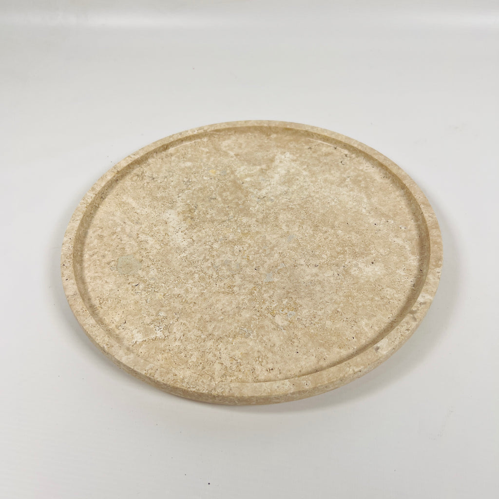 Beige Travertine Plate(Medium)