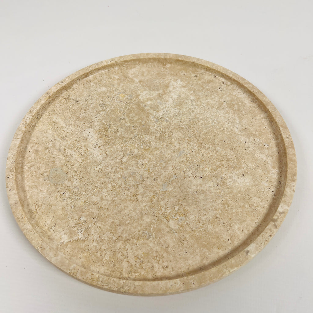 Beige Travertine Plate(Medium)