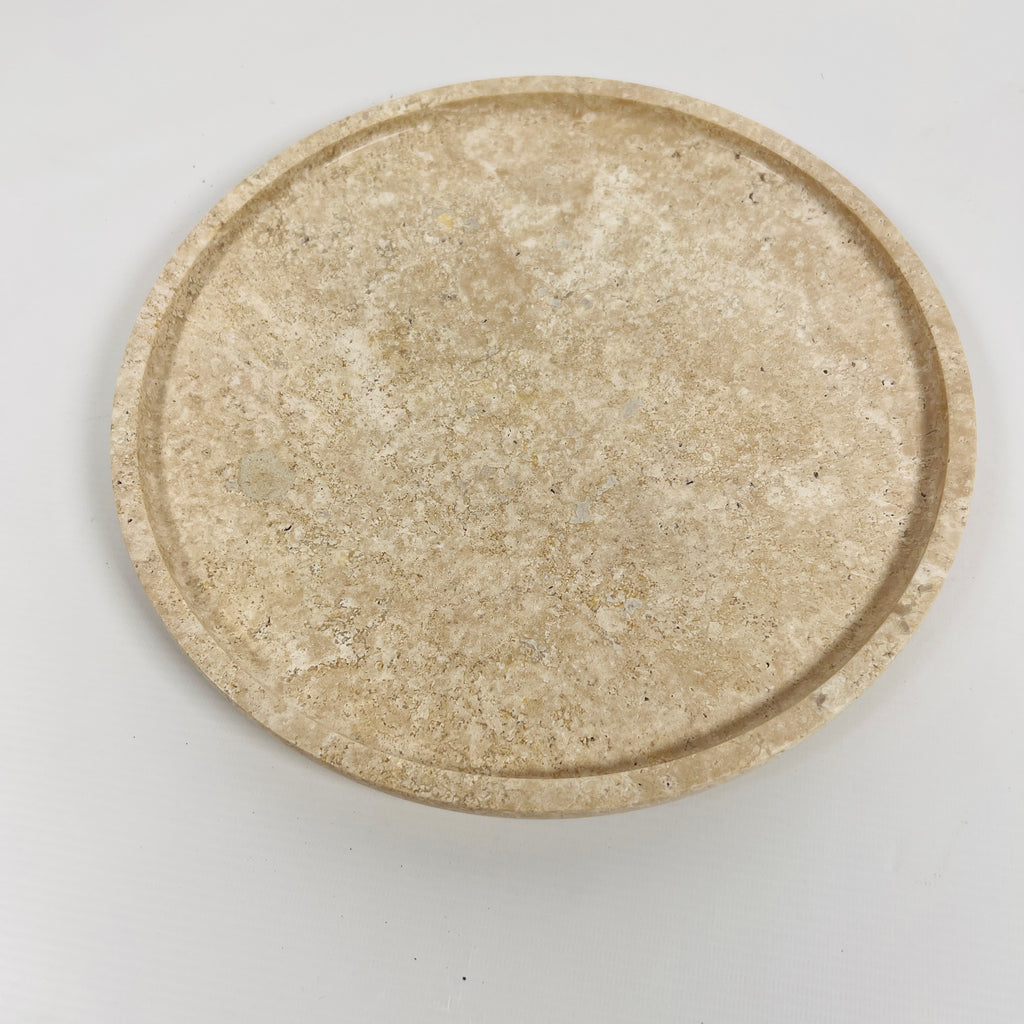 Beige Travertine Plate(Medium)