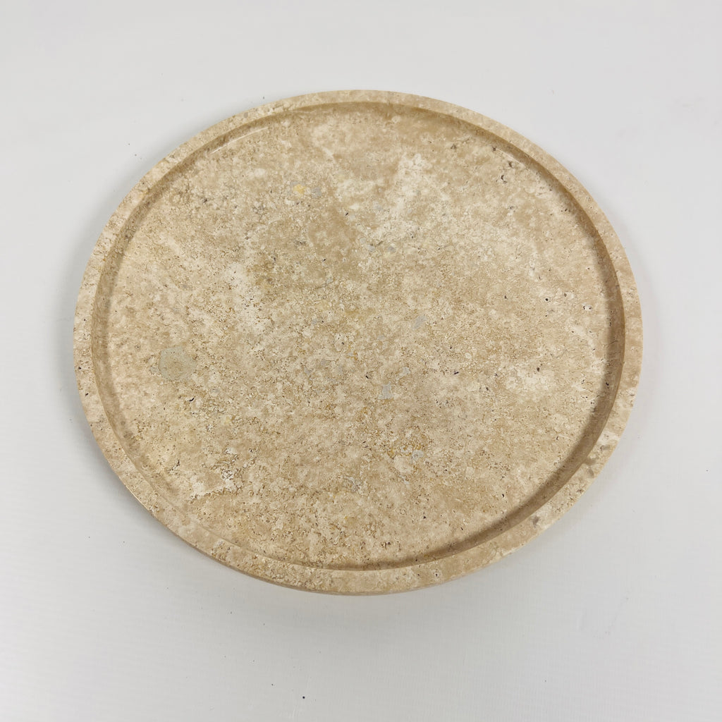 Beige Travertine Plate(Medium)