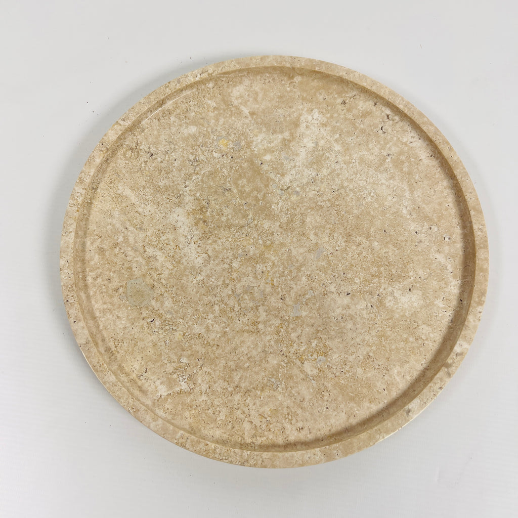 Beige Travertine Plate(Medium)