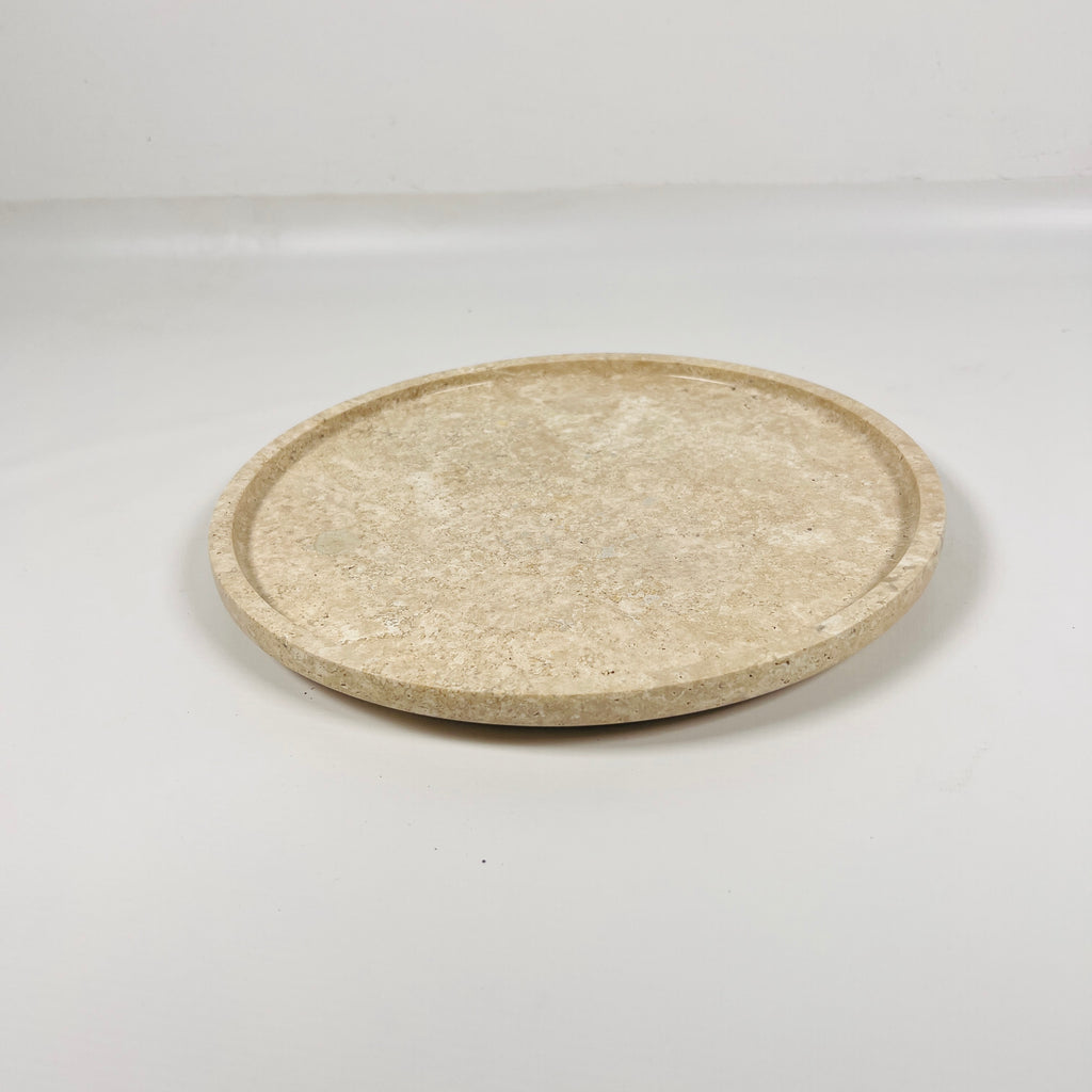 Beige Travertine Plate(Medium)