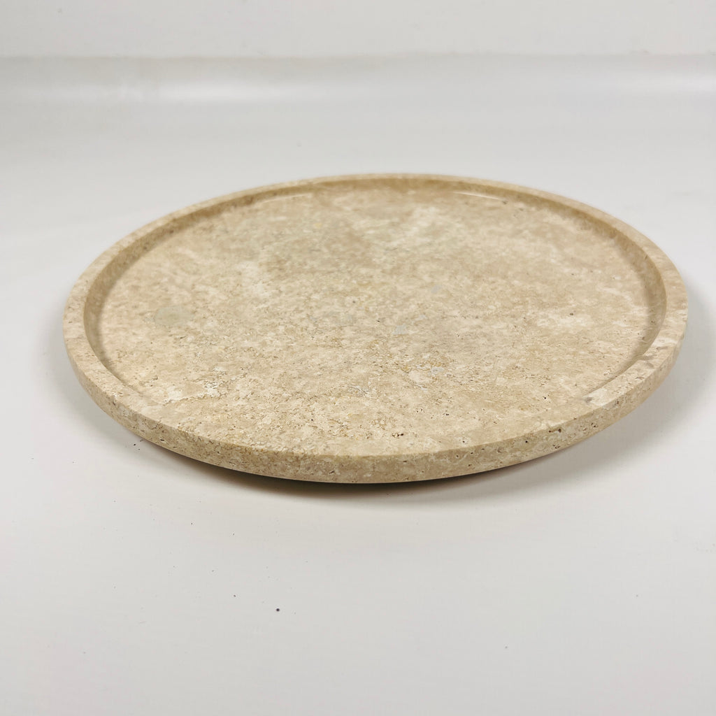 Beige Travertine Plate(Medium)