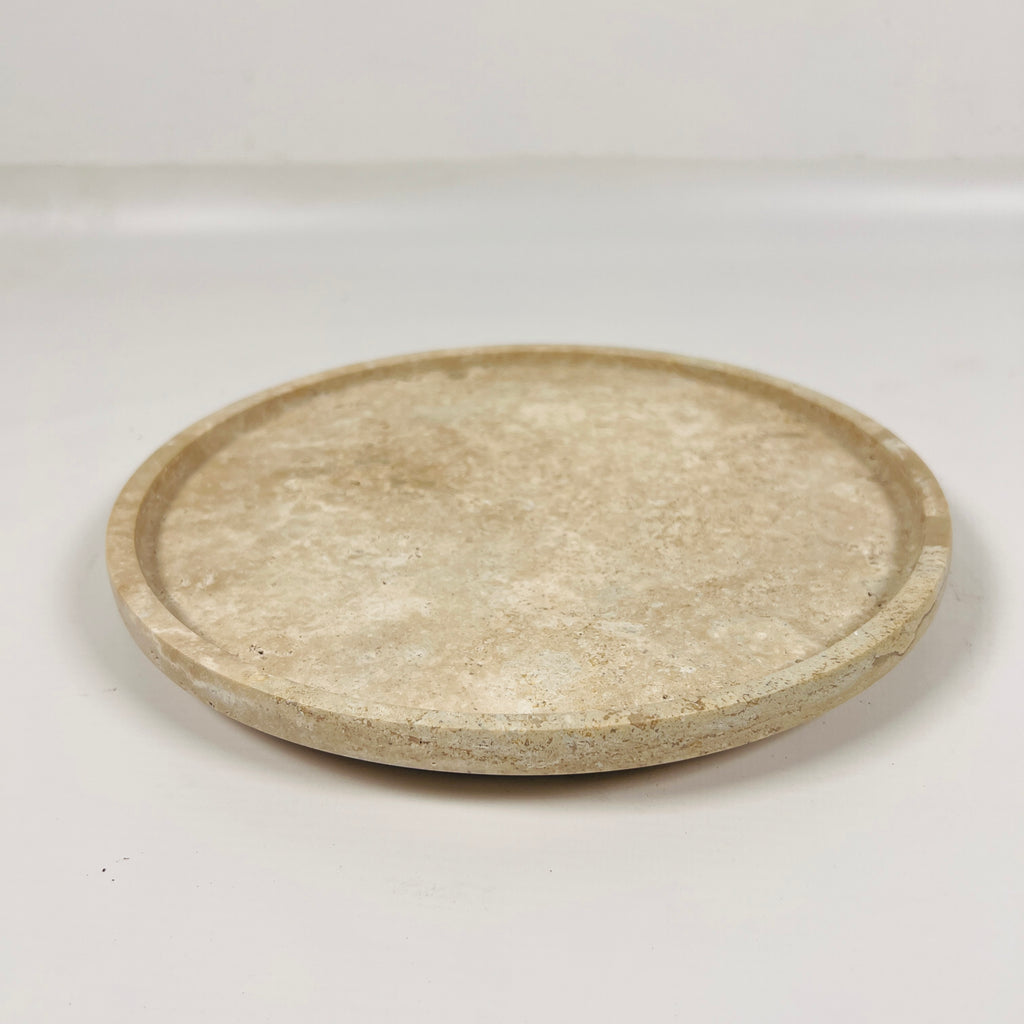 Beige Travertine Plate(Small)