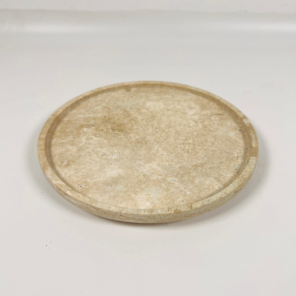 Beige Travertine Plate(Small)