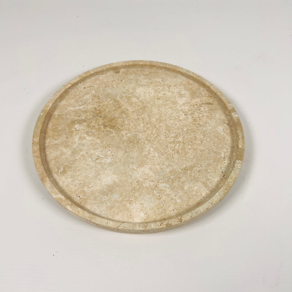 Beige Travertine Plate(Small)