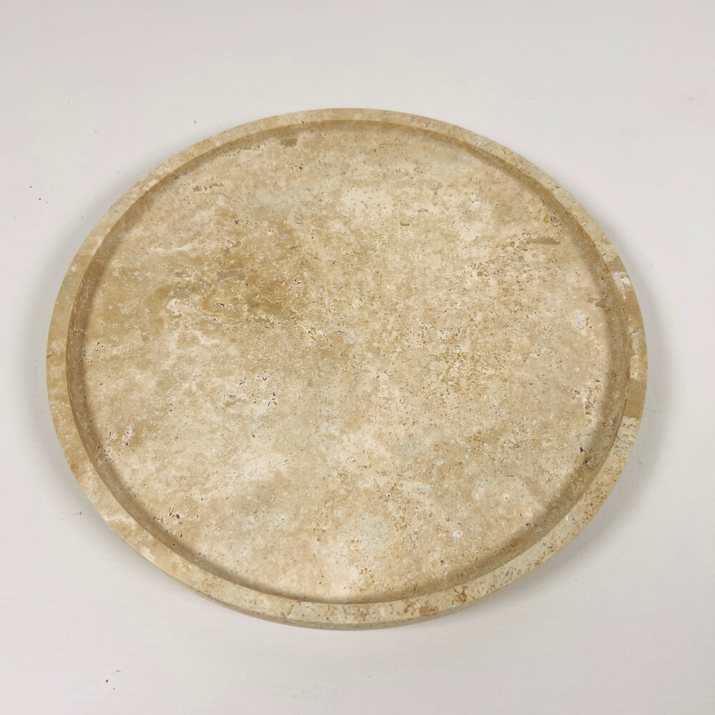 Beige Travertine Plate(Small)