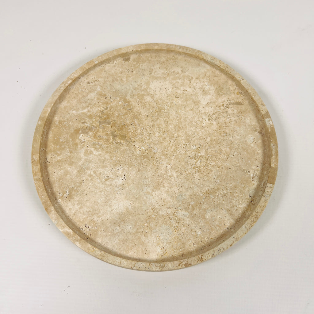 Beige Travertine Plate(Small)