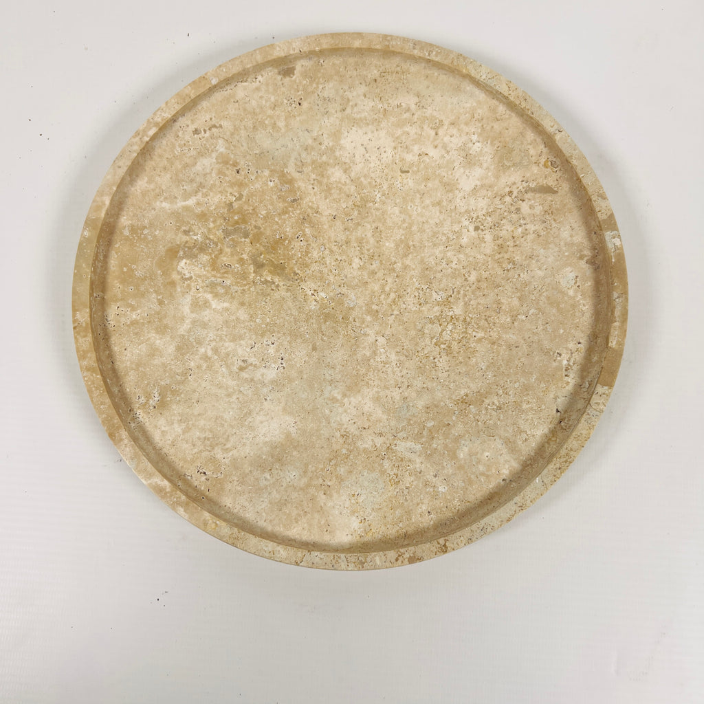 Beige Travertine Plate(Small)