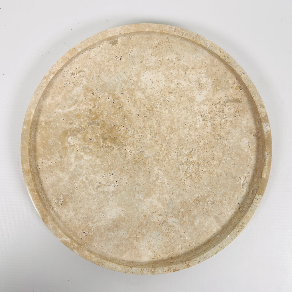 Beige Travertine Plate(Small)