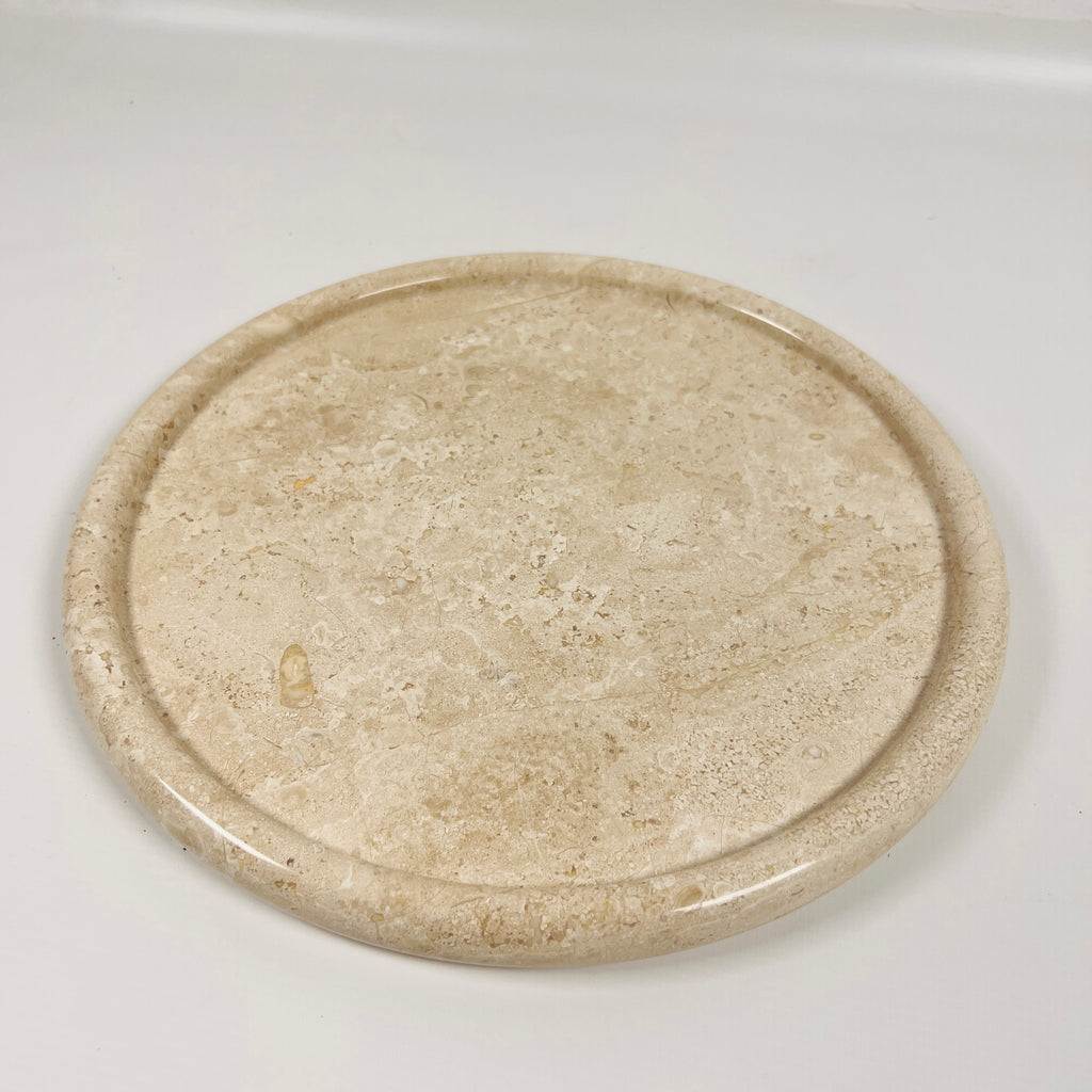 Grazed Travertine Plate(Large)