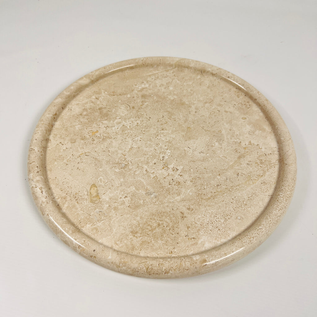 Grazed Travertine Plate(Large)