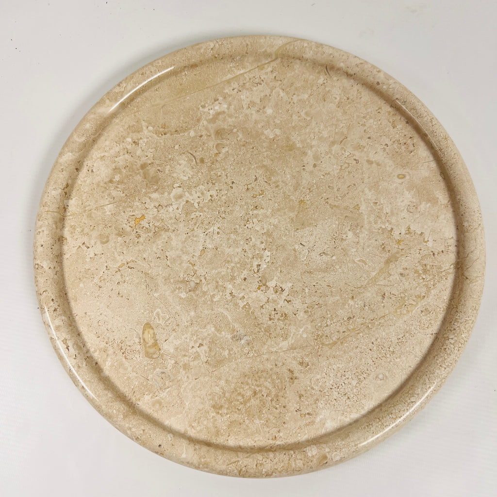 Grazed Travertine Plate(Large)