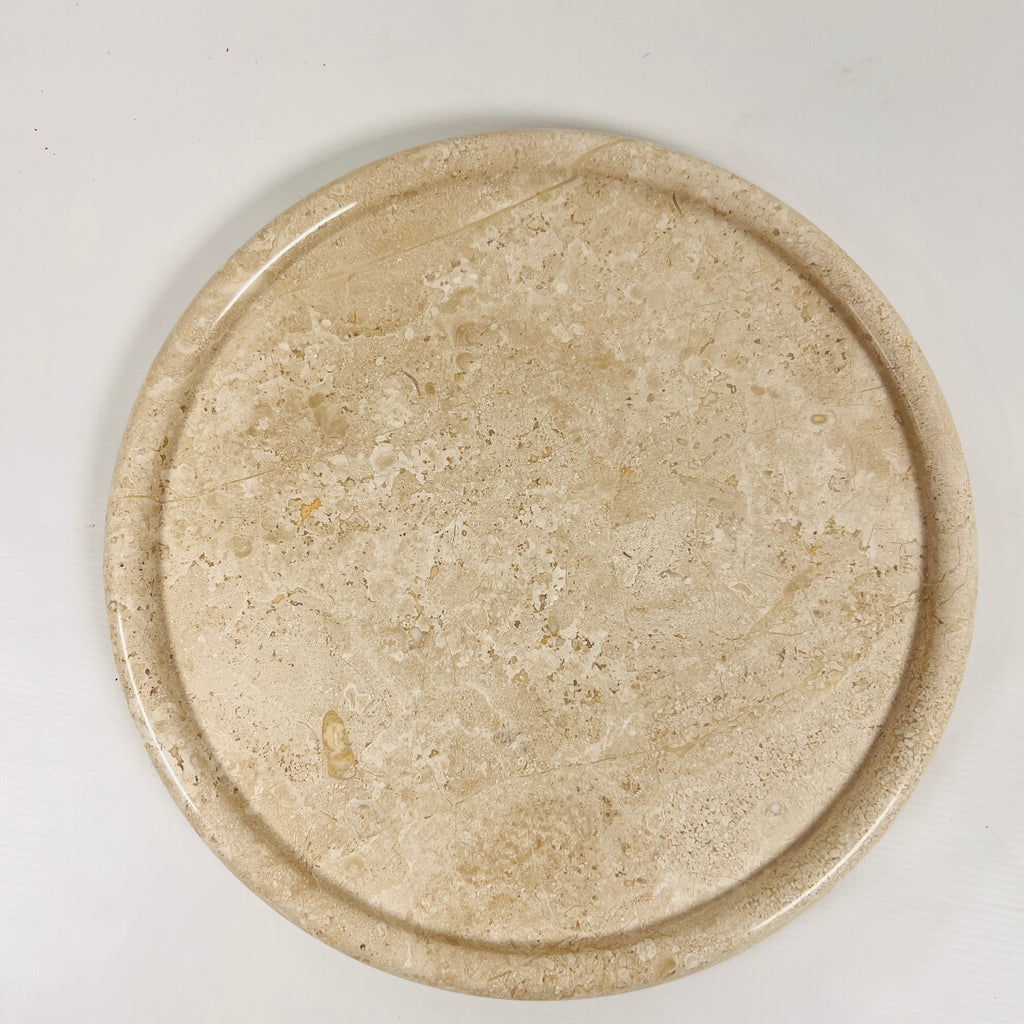 Grazed Travertine Plate(Large)