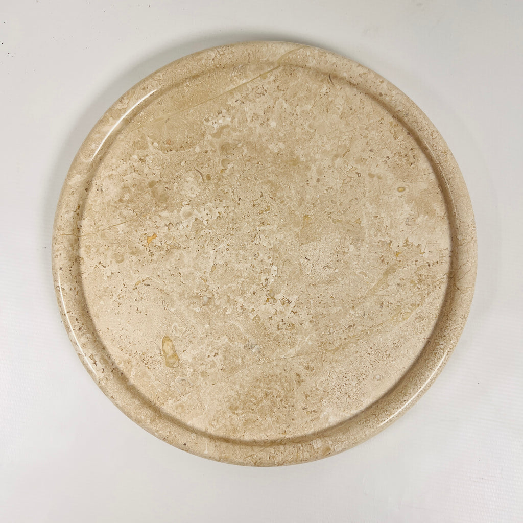 Grazed Travertine Plate(Large)