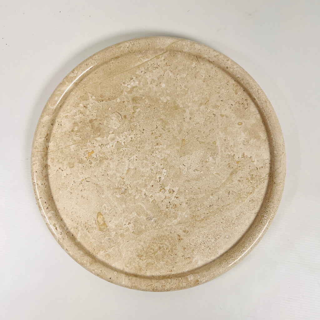 Grazed Travertine Plate(Large)