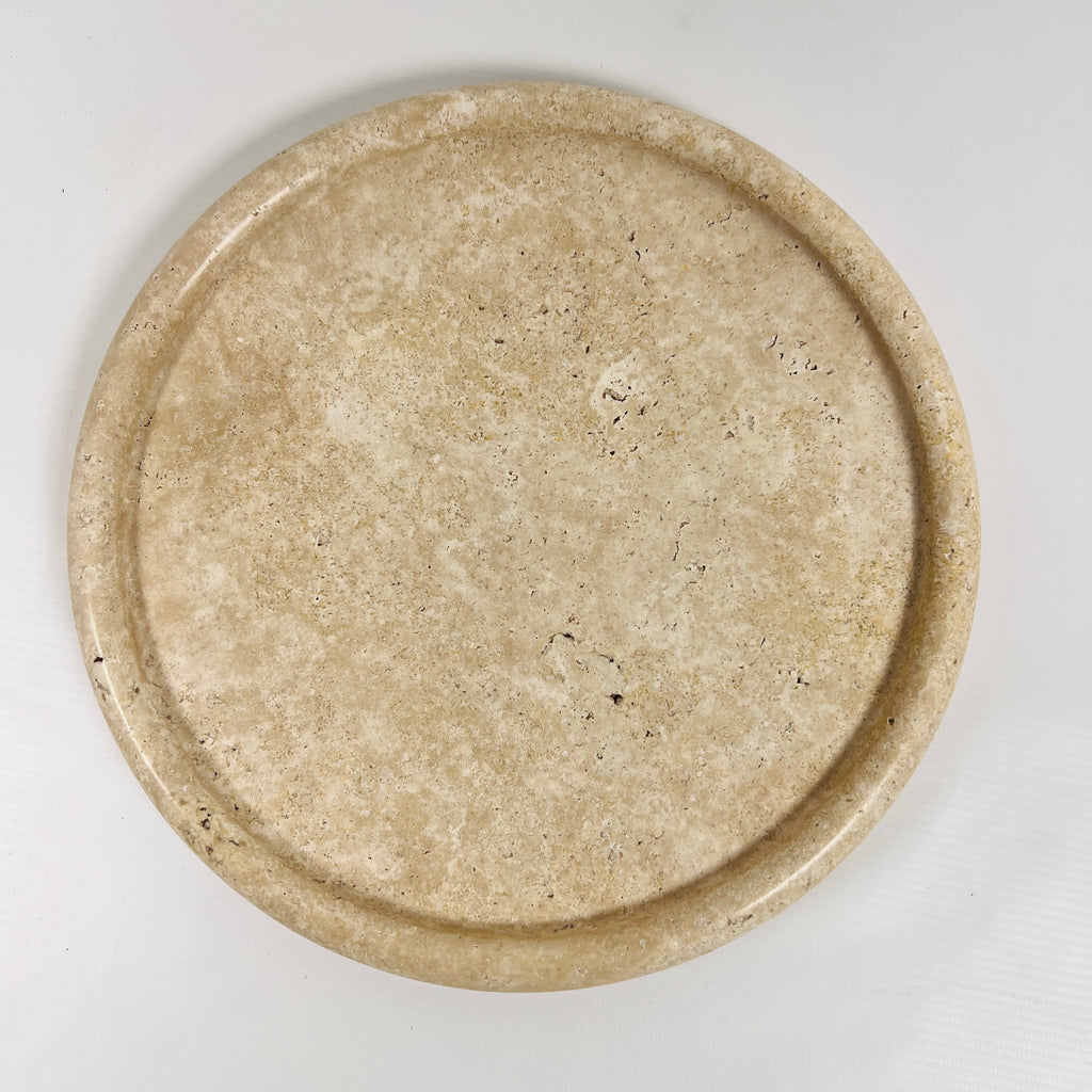 Grazed Travertine Plate(Medium)