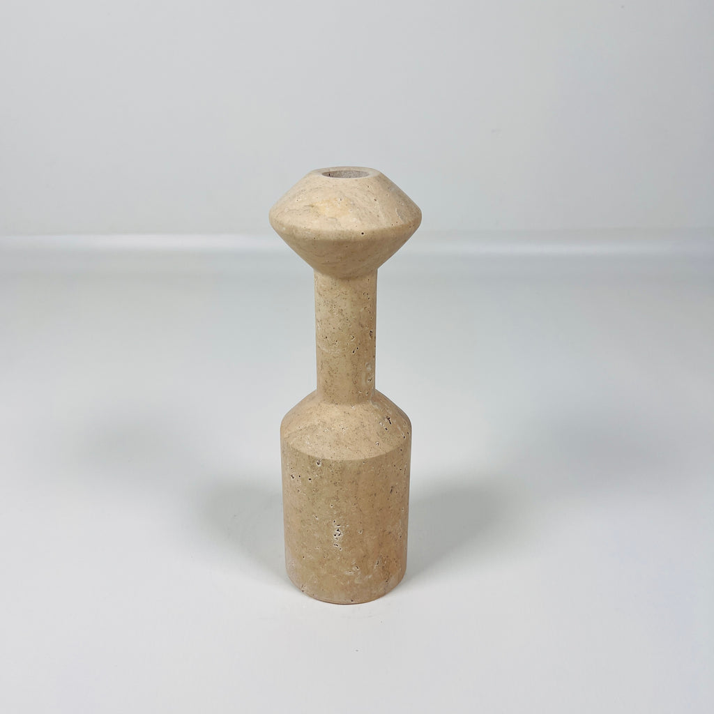 Travertine Palatine Pillar Candle Stand