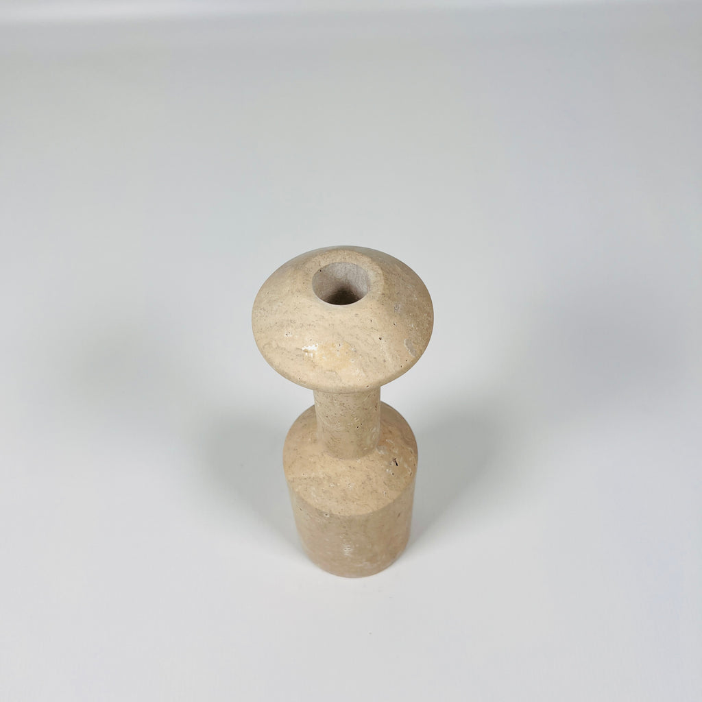 Travertine Palatine Pillar Candle Stand