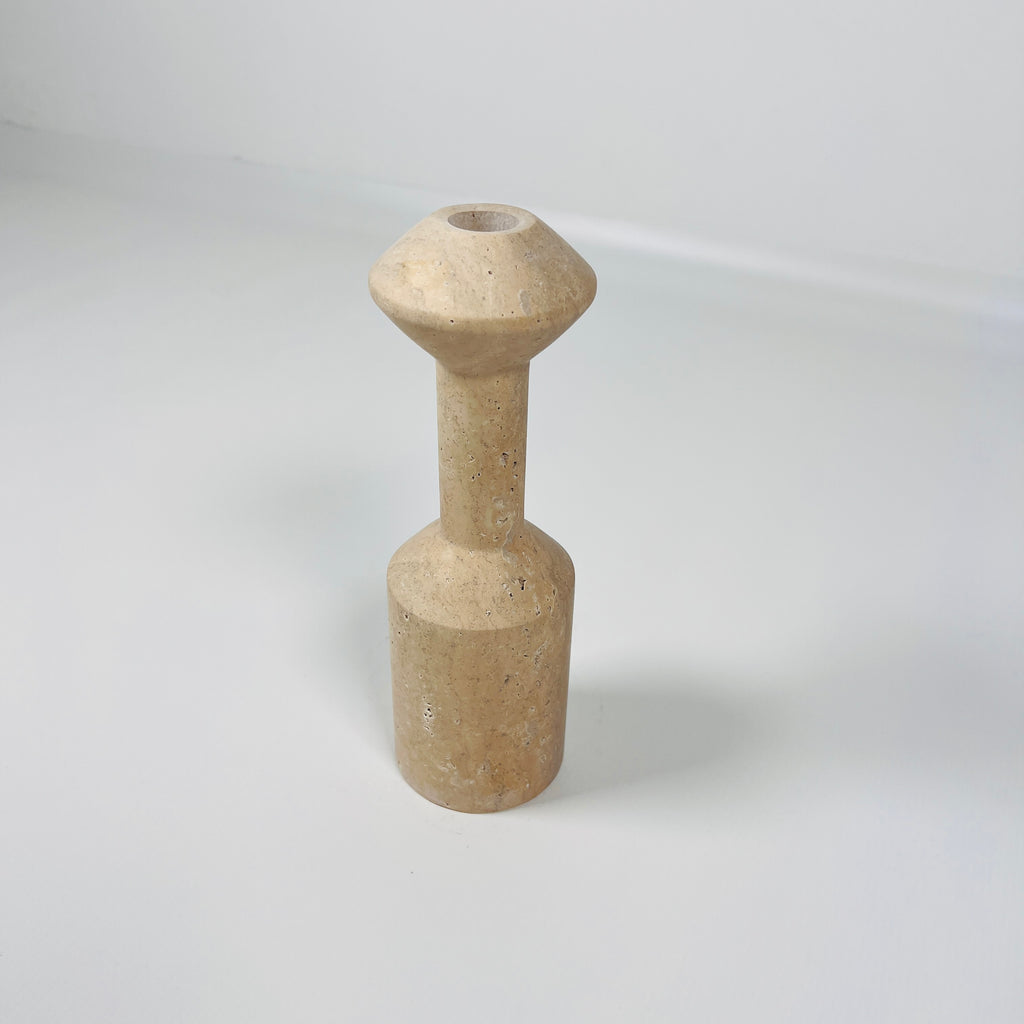 Travertine Palatine Pillar Candle Stand