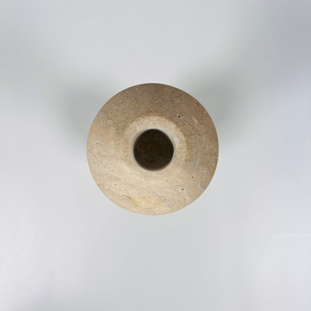 Travertine Palatine Pillar Candle Stand